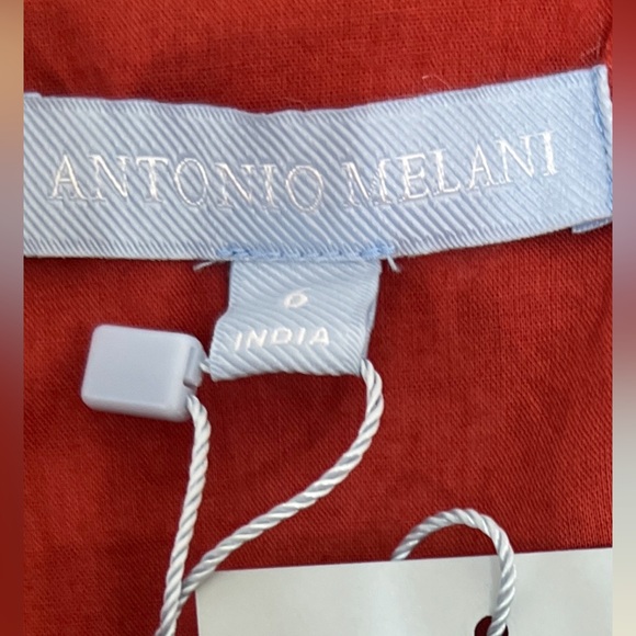 ANTONIO MELANI Red and Cream Floral Long Sleeve Dress - Picture 7 of 11